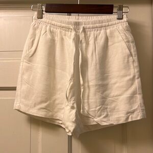 NWT 12th Tribe White Linen Shorts